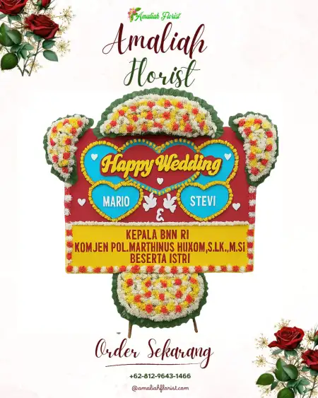 Papan Bunga Pernikahan Wolo